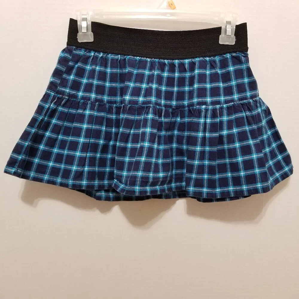 Justice skort 10 plaid metallic schoolgirl mini academia cotton checks
